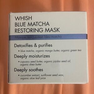 Whish Blue Matcha Restoring Mask - White and Blue